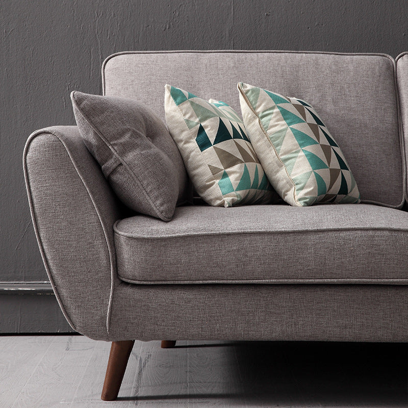 Cosenza Grey Cotton and Linen Sofa 63.38"D （Without Pillows）