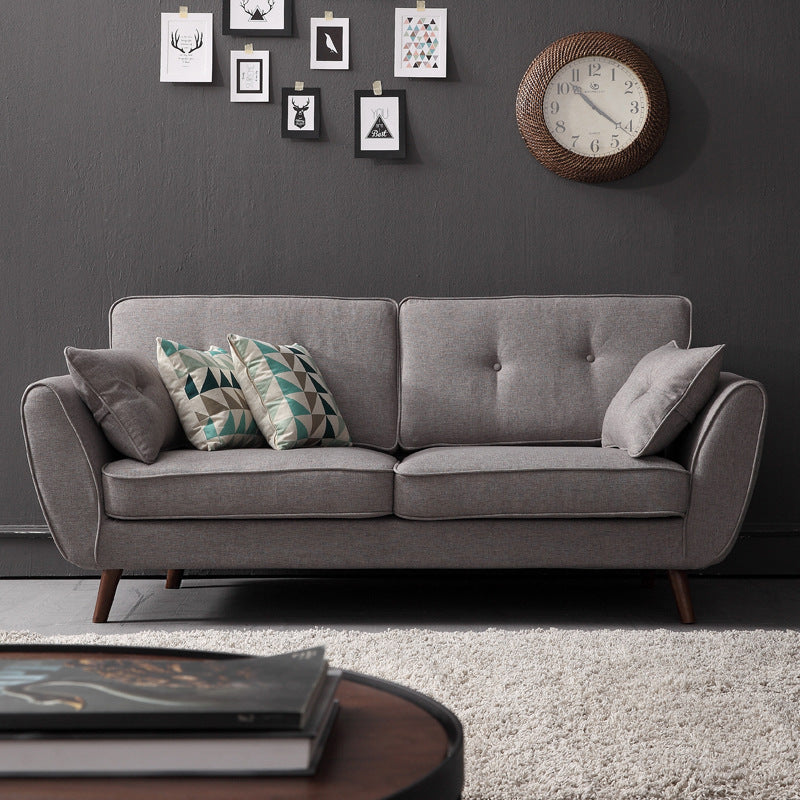 Cosenza Grey Cotton and Linen Sofa 63.38"D （Without Pillows）