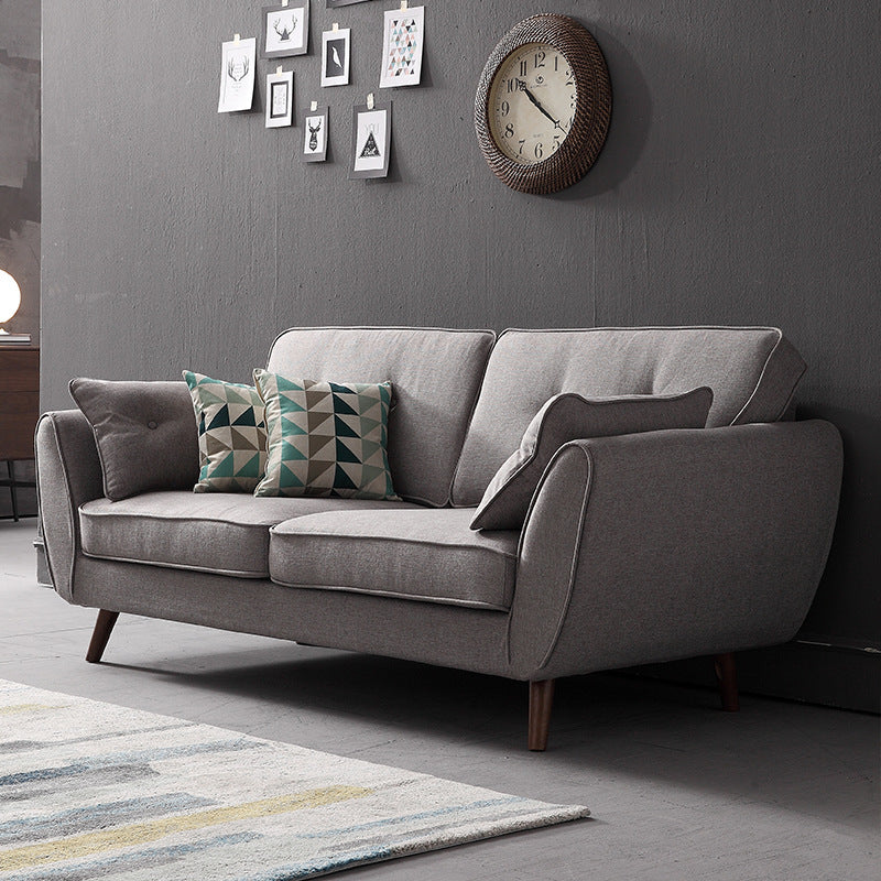 Cosenza Grey Cotton and Linen Sofa 63.38"D （Without Pillows）