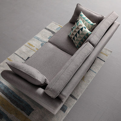 Cosenza Grey Cotton and Linen Sofa 63.38"D （Without Pillows）
