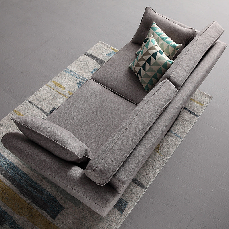 Cosenza Grey Cotton and Linen Sofa 63.38"D （Without Pillows）