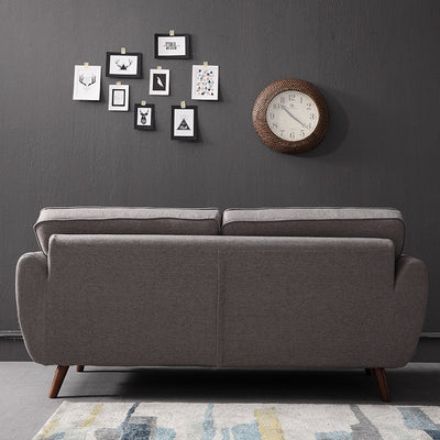 Cosenza Grey Cotton and Linen Sofa 63.38"D （Without Pillows）