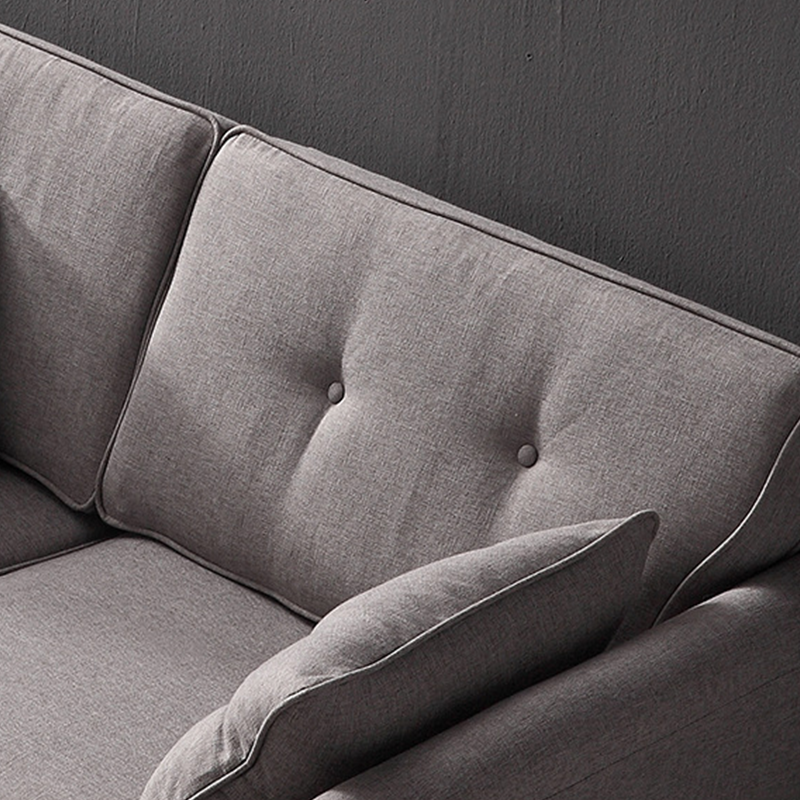 Cosenza Grey Cotton and Linen Sofa 63.38"D （Without Pillows）