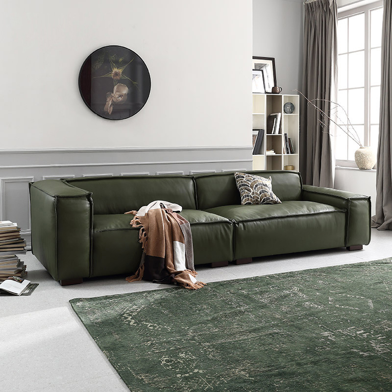 Cosenza Green Cipri Sofa 86.61"D ( Without Pillows)