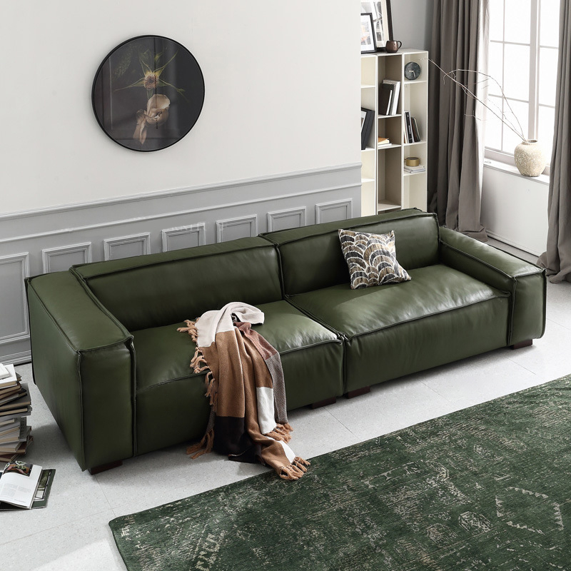 Cosenza Green Cipri Sofa 86.61"D ( Without Pillows)