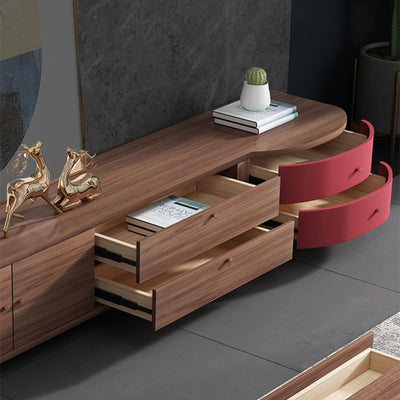 Gaeta Red Solid Wood TV Stand 78.74"D