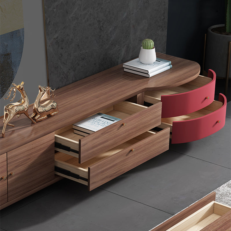 Gaeta Red Solid Wood TV Stand 78.74"D