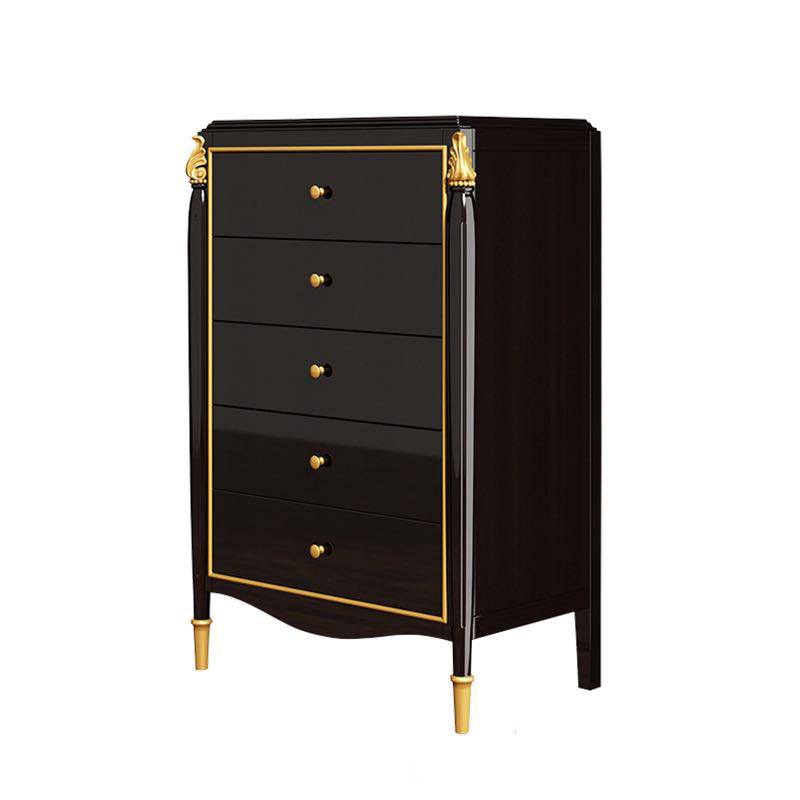 Pistoia Black Solid Wood Dresser 29.53"D