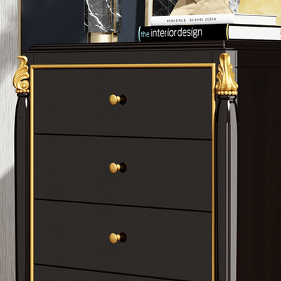 Pistoia Black Solid Wood Dresser 29.53"D