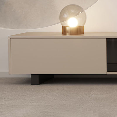 Chivasso Champagne and Black MDF TV Stand 70.86"D