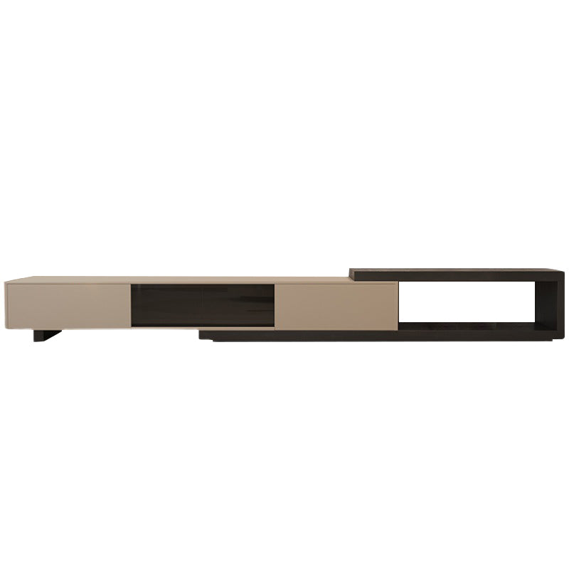 Chivasso Champagne and Black MDF TV Stand 70.86"D
