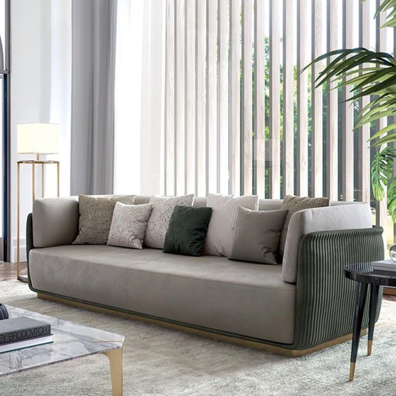 Lecce Velvet Sofa 86.61"D (Without Pillows)