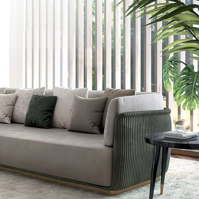 Lecce Velvet Sofa 86.61"D (Without Pillows)