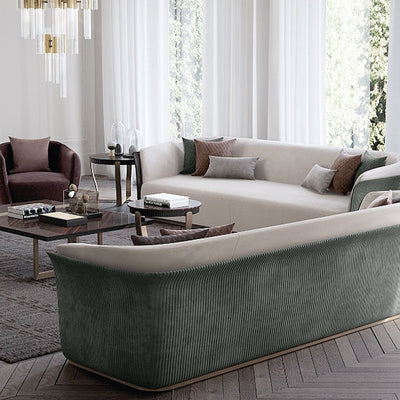 Lecce Velvet Sofa 86.61"D (Without Pillows)