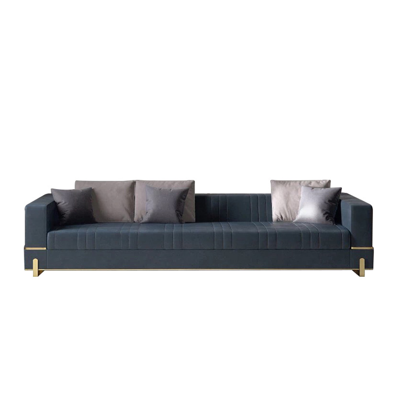 Lanciano Blue Lint Sofa 86.61"D(Without Pillows)