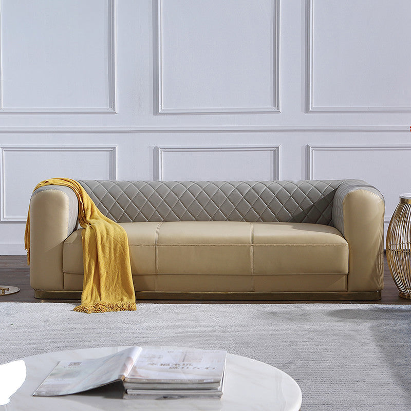 Lecce Microfiber Leather Sofa 82.68"D