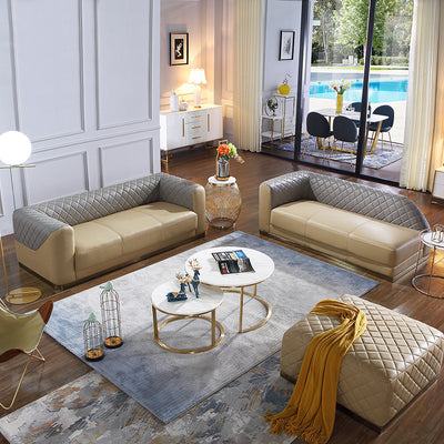 Lecce Microfiber Leather Sofa 82.68"D