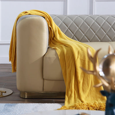 Lecce Microfiber Leather Sofa 82.68"D