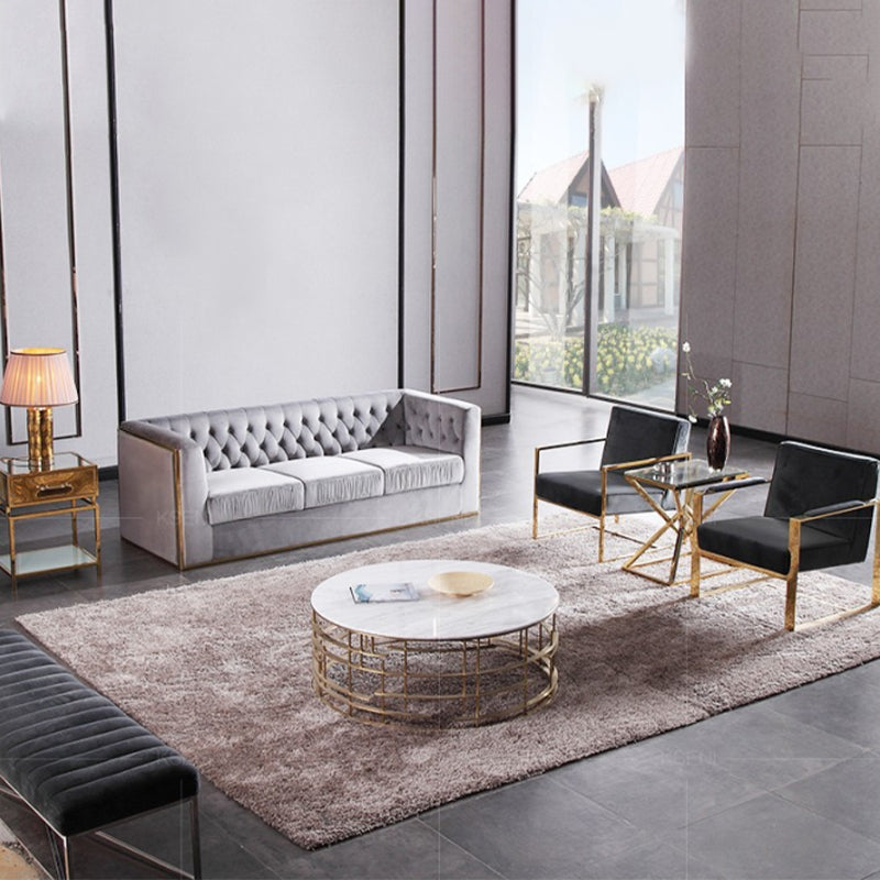 Lecce Velvet Sofa 86.61"D