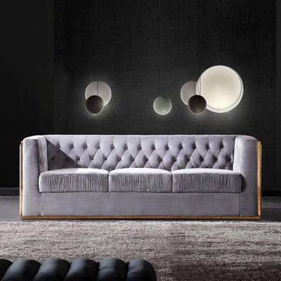 Lecce Velvet Sofa 86.61"D