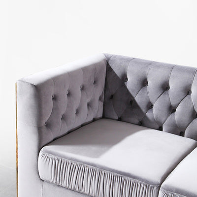 Lecce Velvet Sofa 86.61"D