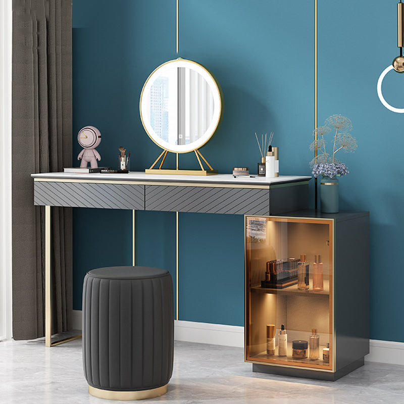 Gallarate Grey Slate Makeup Vanity 31.49"D+11.81"D