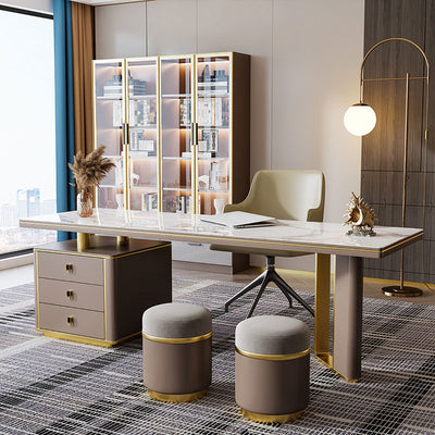 Faenza Titanium Design Desk 55.11"D