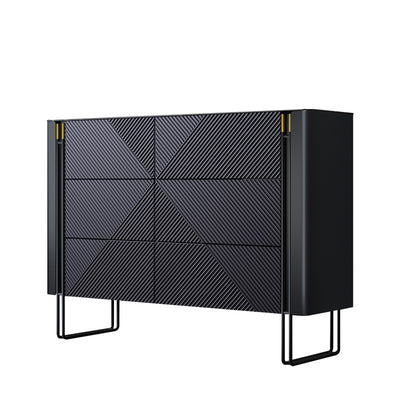 Pistoia Black Solid Wood Dresser 47.24"D