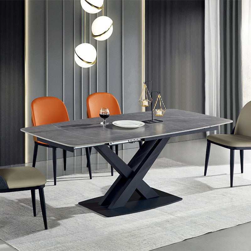 Bergamo Grey Slate Dining Table 47.24"D
