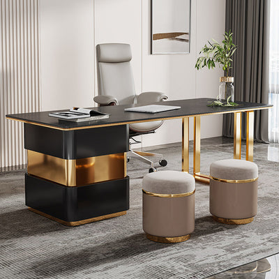 Itri Black Slate Desk 55.12"D