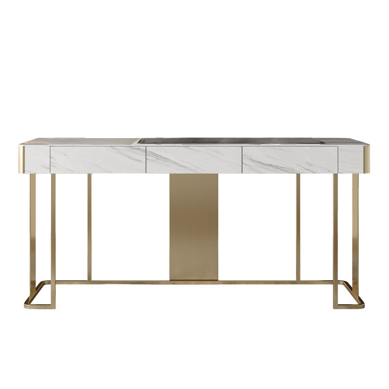 Ivrea White Slate Desk 47.24"D