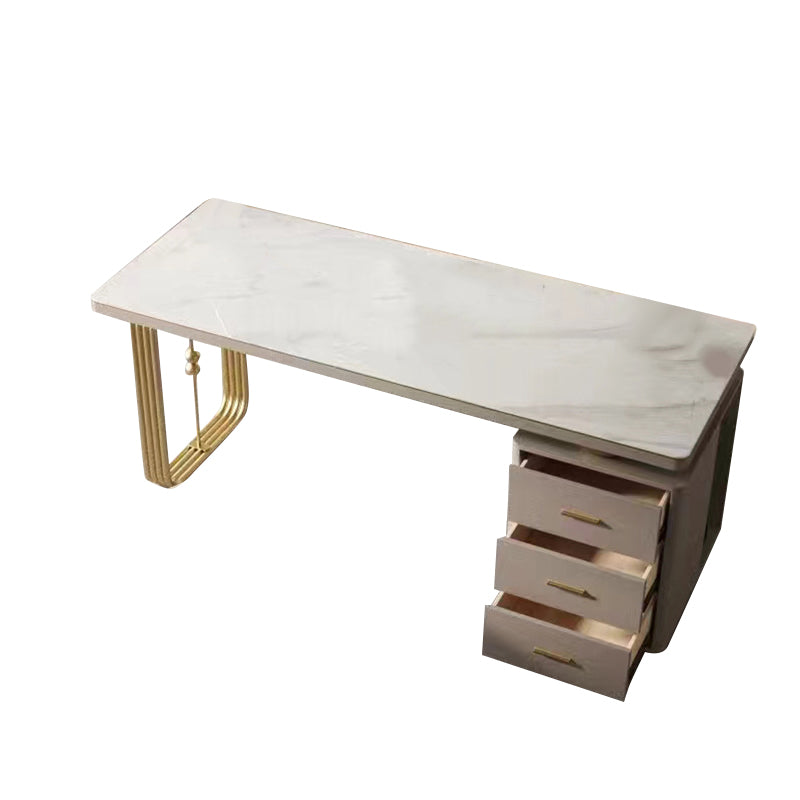 Cefalu White Slate Desk 55.12"D