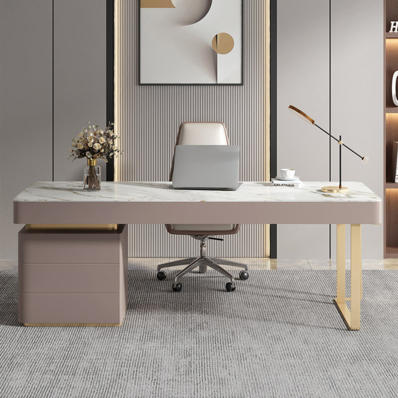 Caltanissett White Slate Desk 55.12"D