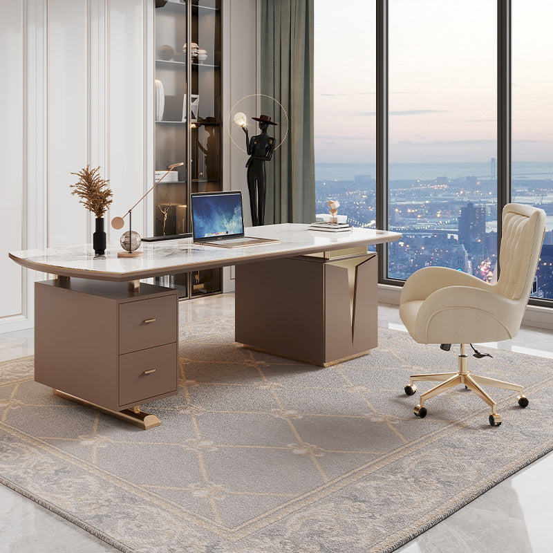 Imola Khaki Slate Desk 55.12"D