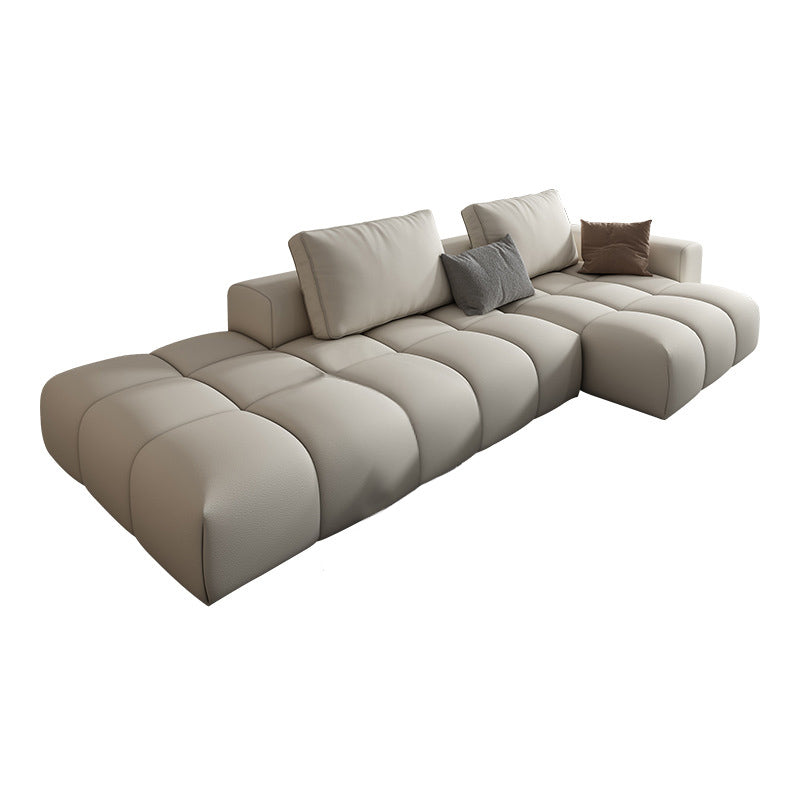Saronno Grey Technology Cloth Sectional 82.67"D+68.9"D