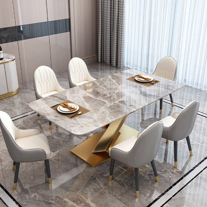 Liguria White Slate Dining Table 62.99"D
