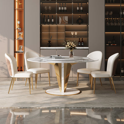 Cervia White Slate Dining Table 51.18"D