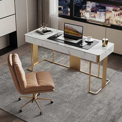 Ivrea White Slate Desk 47.24"D