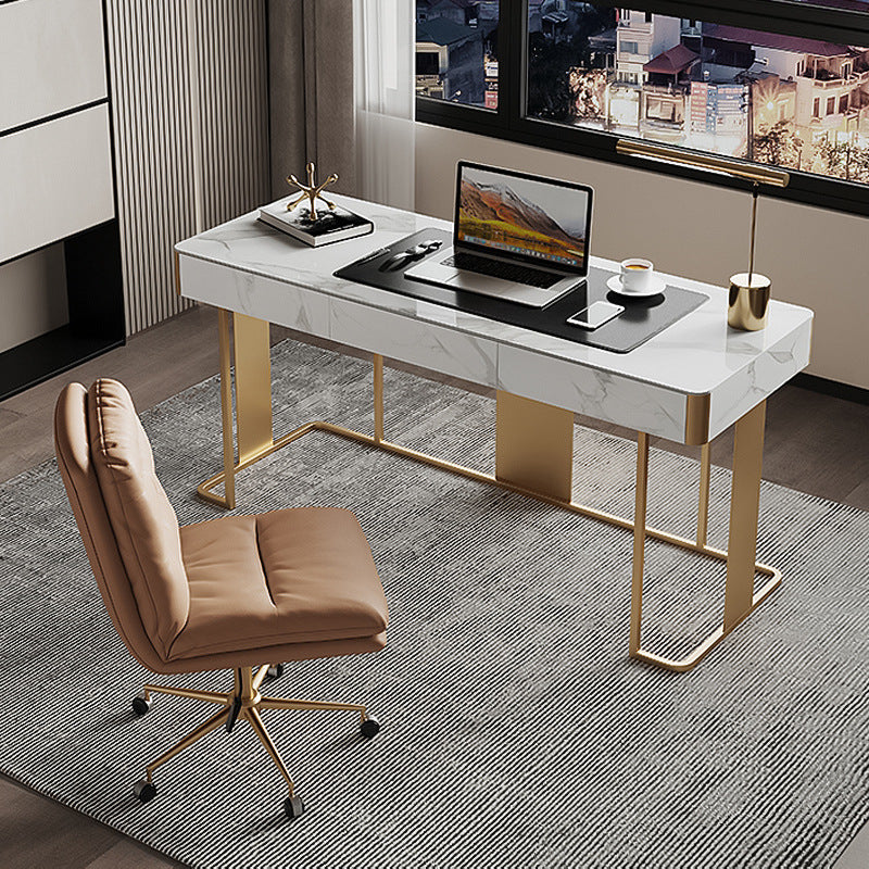 Ivrea White Slate Desk 47.24"D