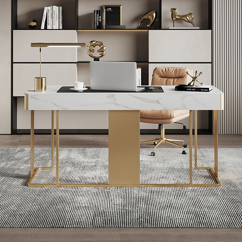 Ivrea White Slate Desk 47.24"D