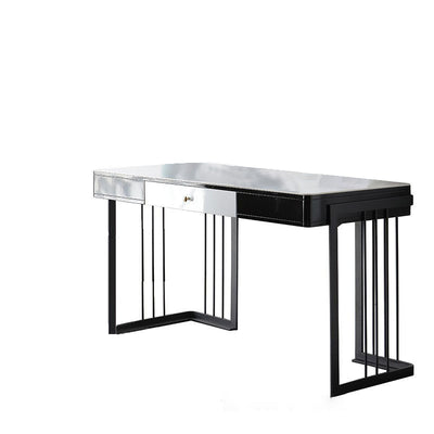Itri Black and White Slate Desk 47.24"D