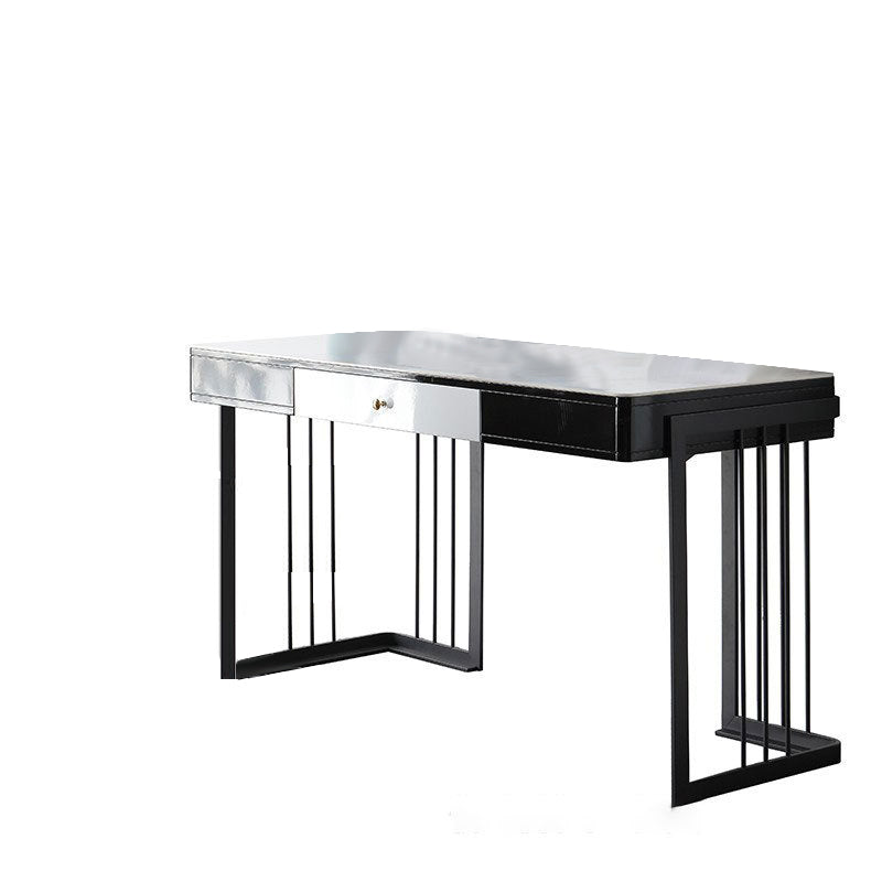 Itri Black and White Slate Desk 47.24"D
