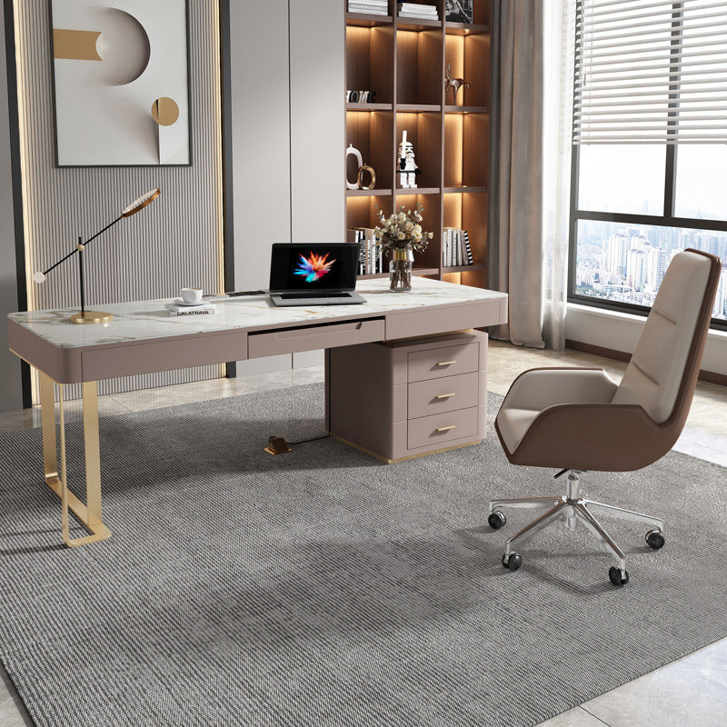 Caltanissett White Slate Desk 55.12"D