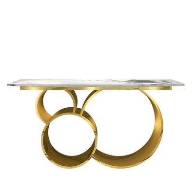 Sant'Antimo Black Marble Console Table 55.12"D