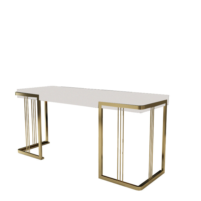 Gela White and Gold MDF Desk 47.24"D