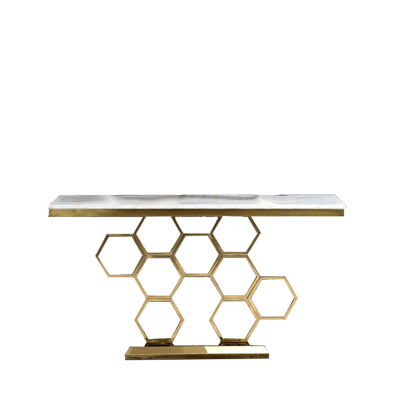  Sarcedo White Marble Console Table 47.24"D