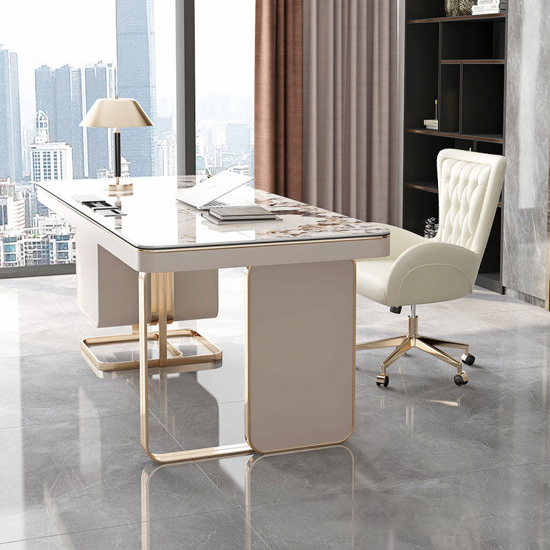 Itri Beige Slate Desk 55.12"D