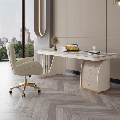Cinisi White Slate Desk 62.99"D