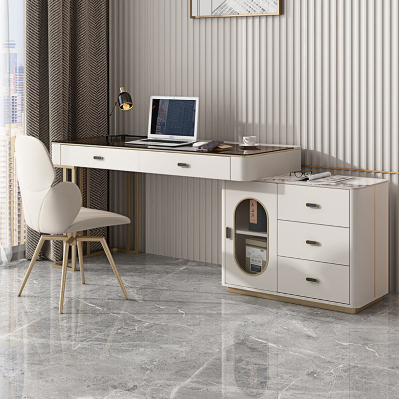 Ivrea White Slate Desk 47.24"D