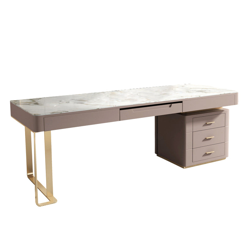 Caltanissett White Slate Desk 55.12"D